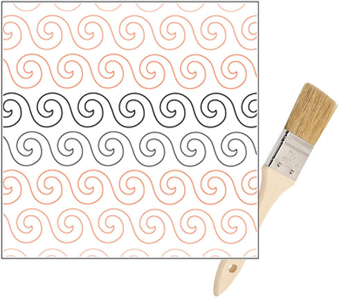 Quilting Pantographs Pattern Paper Roll - for Longarm Quilting Machines | Easy Swirls Design Quilt Pantograph | Set Includes Long Arm Quilters Sew...
