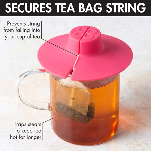 Primula Tea Bag Buddy, Silicone Tea Bag Holder & Squeezer, Easy to Use, Mess Free, Dishwasher Safe, Pink...
