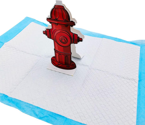 GLOGLOW 10Pcs Dog Pee Pad Trainer, Paper Fire Hydrant Target Pet Diaper Pad for Male Puppies Dogs Potty Training 18.5 x 10cm/7.3 x 3.9in...