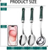 3-Piece 11-in Serving Spoons Set, Stainless Steel Cooking Spoons in Kitchen Large Buffet Serving Utensils Set, Easy to Clean, for Home Hotel Resta...
