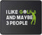 I Like Golf and Maybe 3 People Mouse Pad Funny Gift for Golfing Mouse Mat - Funny Golf Gift for Men, Golfer, Dad - Mousepad 9.5 Inch...