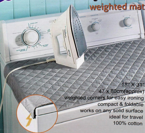 Dependable Industries Inc. Essentials Ironing Board Pad to Use Anywhere Quilted Magnetic Corners Iron Anywhere Travel Home with Silicone Heat Resi...