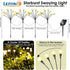 Lezonic Solar Swaying in Wind Firefly Lights,4 Pack Total 32LED Starburst Solar Garden Lights for Outside, Solar Fairy Lights Outdoor Waterproof f...