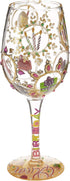 Designs by Lolita “Queen For a Day” Hand-painted Artisan Wine Glass, 15 oz....