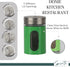 Salt Pepper Shaker Retro Single Spice Jar Glass - Green...