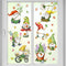 Mfault 9 Sheets Spring Gnomes Flowers Window Clings, Floral Daisy Tulip Lavender Glass Stickers Decals Decorations, Butterfly Mushroom Bicycle Swi...