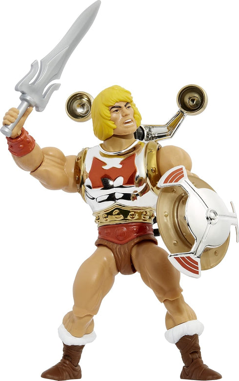 Masters of the Universe Origins Deluxe Action Figure, Flying Fists He-Man, 5.5-in Battle Figures for Storytelling Play and Display, for 6 to 10-Ye...