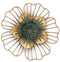 Funerom Golden Floral Wall Decoration Metal Flower Wall Decor 11x1.5x11 inches...