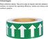 PATIKIL White on Green Color Arrow Tape Vinyl Stickers Arrow Labels 50mm/1" for Pipe Markers, 1 Roll...