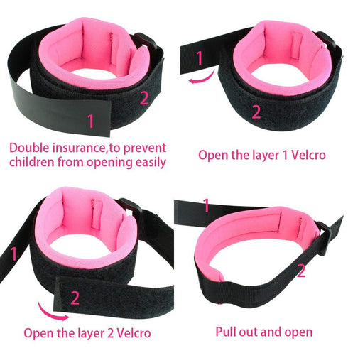 Anti Lost Safety Wrist Link Child Safety Harness Strap Rope Leash Walking Hand Belt Band Wristband(1.5m Pink)...