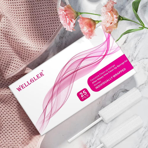 Absorbing Sponge for Women- Sterile Postpartum Sponge for Feminine Care and Hygiene 25Counts...