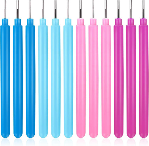 12 Pcs Paper Quilling Tools, Paper Flower Rolling Tool Rolling Curling Quilling Needle Pen DIY Cardmaking Paper Quilling Pen for Art Craft DIY Pap...