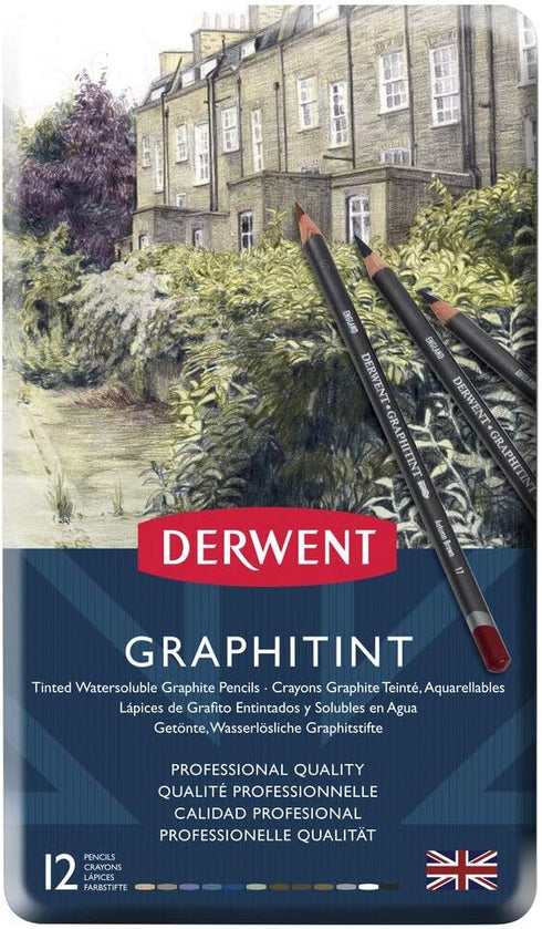 Derwent Graphitint Pencils, Metal Tin, 12 Count (0700802)...