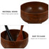 Wood Face Mask Mixing Bowl Set For Ladies Facial Skincare Clay Mixing DIY Vintage Facemask Bowl Kit with Mask Spoon Spatula Brush...