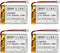 EEMB 4PACK Lithium Polymer Battery 3.7V 320mAh 402535 Lipo Rechargeable Battery Pack with Wire Molex Connector for Speaker and Wireless Device- Co...