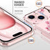 bicol Compatible with iPhone 15 Case,Crystal Clear Cover with Fashionable Designs for Girls Women,Slim Fit Shockproof Protective Acrylic Phone Cas...