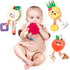 OR OR TU Baby Toys for 3 6 9 12 Months, Hanging Toys Fruit Rattles Infant Newborn Stroller Mobile Toys Car Seat Crib Plush Wind Chime for Boys Gir...