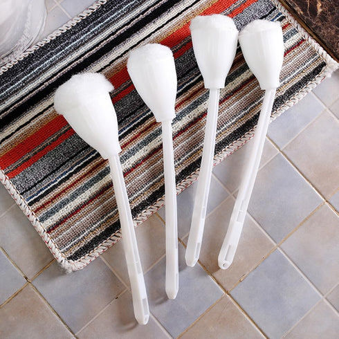 Abaodam Toilet Brush Cleaners White Soft Toilet Bowl Brush Mop Toilet Scrubber with Long Handle for Bathroom Accessories Toilet Scrubber Cleaning ...