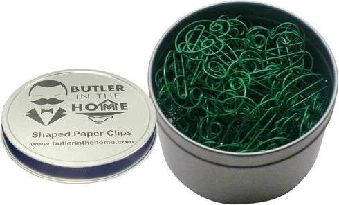 100 Count Frog Shaped Paper Clips Great for Paper Clip Collectors or Office Gift - Comes in Round Tin with Lid and Gift Box (Green)...