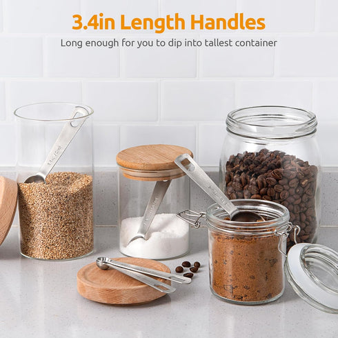 U-Taste Teaspoon Tablespoon Measuring Spoons: 18/8 Stainless Steel Measure Scoop Set of 5, 1/4 TSP, 1/2 TSP, 1 TSP, 1/2 TBSP & 1 TBSP, Metal Kitch...