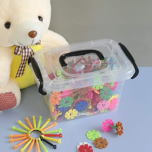 Idotry 6-Pack Mini Plastic Storage Latch Box, 1.5 L Clear Plastic Mini Latch Box...
