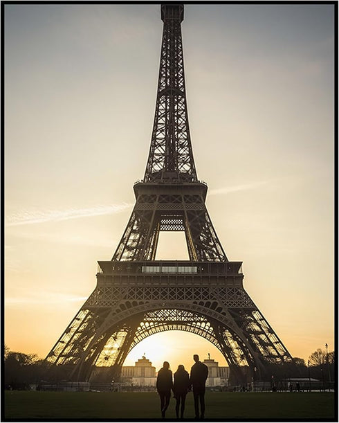 Posterizer 1 pcs-Eiffel tower inspired sunset glow photo 2-Landscape & Nature Art-Photography Art-Decor for Home & Office- unframed wall art...