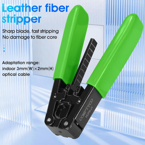 ?2pcs?green Fiber optic Drop stripper for 3.0 mm x 2.0 mm fiber optic cable stripper FTTH cold joint tool Leather wire stripper Fiber optic stripp...