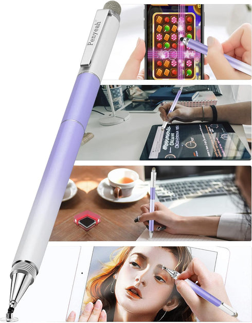 Penyeah Stylus Pen for iPad/iPhone/Android (4 in 1),Universal Touch Screen Disc Tip/Mesh & Rubber Tip Stylist Pen for All Capacitive Phones/Tablet...