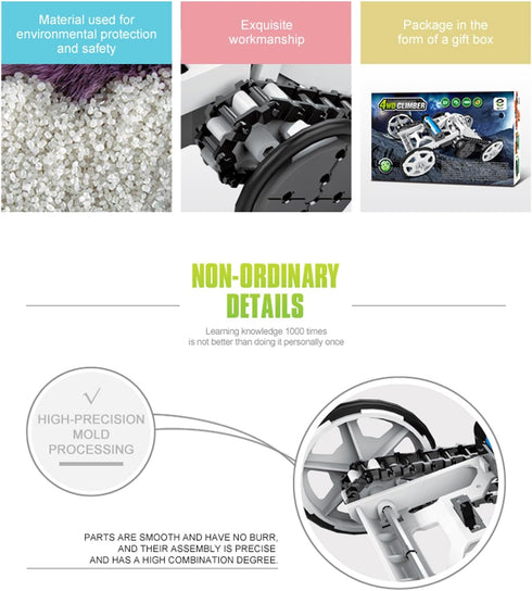 STEM Kits for Kids, 4WD Climbing Vehicle STEM Projects for Kids Ages 8-12 | Electronics Circuits Engineering and Science Experiments for Teens | D...