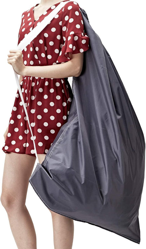 NICOGENA 2 Pack Laundry Bag with Shoulder Strap, Sturdy Drawstring Rips and Tears Resistant Nylon Fabric, Collapsible Large Clothes Storage for Co...