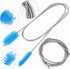 Pipe Cleaner Brush Flexible Long Drain Brush, Double Elastic Ended Nylon Cleaner Hose Tube 67 inch Stainless Steel and 9 inch Straw Cleaning Brush...