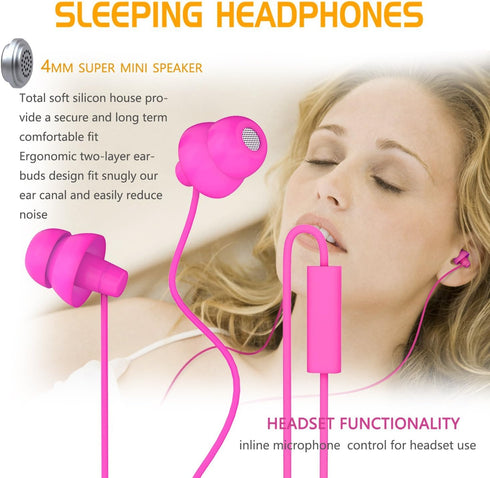 (TM Super Mini Total Soft Silicon Earbuds Headphones with Mic Music Sleep Choice for Cellphones Ipad Tablet Mp3 Laptop and Most 3.5mm Audio Player...