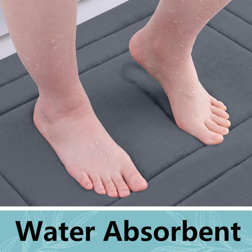 Arotive Memory Foam Bathroom Rug Mat 30x20, Ultra Soft and Absorbent Bath Mat, Machine Wash Dry, Comfortable Bath Rug Carpet for Bathroom Floor, T...