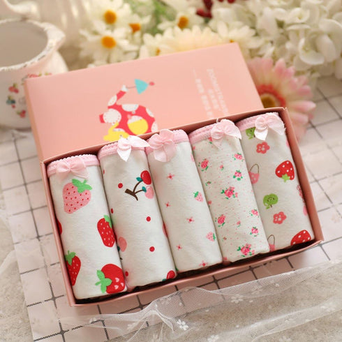 BLESSI 5 Pack Cute Cartoon Cherry Strawberry Printied Underpants...