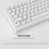 Guffercty kred 128 Keys XDA Profile Minimalist White Keycaps 75 Percent Dye-sub PBT Keyboard Caps with ISO Keys for MAC 60% 65% 75% 96% Mechanical...