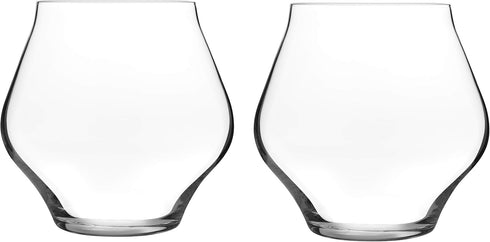 Luigi Bormioli Supremo 15.25 oz Pinot Noir Stemless Wine Glasses (Set of 2), Clear...