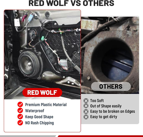 RED WOLF 6.5 Inch Front Door Speaker Adapter Bracket Compatible with Tesla Model 3 2017-Up Model Y 2020-Up Install Aftermarket Car Audio Speaker S...