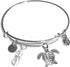 Hidden Hollow Beads Women's Made In USA Stainless Steel Message Charm Expandable Wire Bangle Bracelet, Popular, Stylish and Trendy, Arrives in a G...