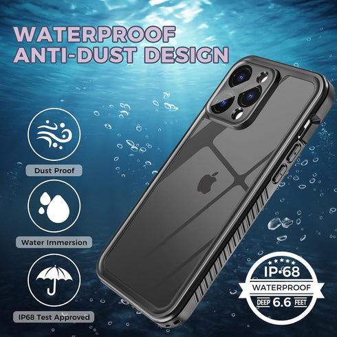 iPhone 14 Pro Max Case,IP68 Waterproof Case for iPhone 14 Pro Max Underwater Full Sealed Cover Snowproof Shockproof Dirtproof iPhone 14 Pro Max Ca...