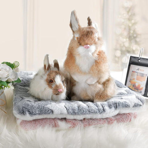 Small Animal Bed Mat, Soft & Warm, Suitable for Guinea Pig, Hamster, Rabbit, Rat and Bearded Dragon (X-Large(13.3''x9.4''), Star Pink)...