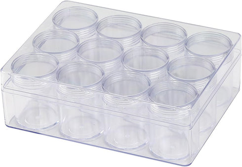 TDOTM 12 Grids Transparent Plastic PS Jewelry Earring Beads Sewing Pills Beads Organizers Storage Bottle(1 Pack)...