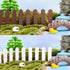Woohome 35Inch Miniature Fairy Garden Fence, 4 PCS DIY Wood Picket Fence Mini Ornament for Dollhouse Home Garden Plant Pot DIY Diorama Project for...