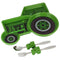 Funwares Green Tractor Engaging Kids' Dinnerware Set: Durable, Divided Plate, Fun Fork and Spoon, Ideal for Picky Eaters, Educational Mealtime, Ea...