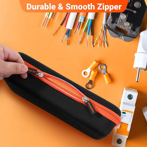 Hard Carrying Storage Case for Klein Tools ET310 AC Circuit Breaker Finder & RT250 GFCI Receptacle Tester & 80041 Outlet Repair Tool Kit, Electric...