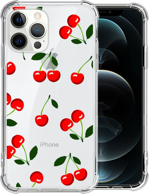 ZHEGAILIAN Case Compatible with iPhone 11 Pro Max Case,Cherry Pattern Clear Case for iPhone 11 Pro Max,Anti-Scratch Shockproof Transparent Soft Co...