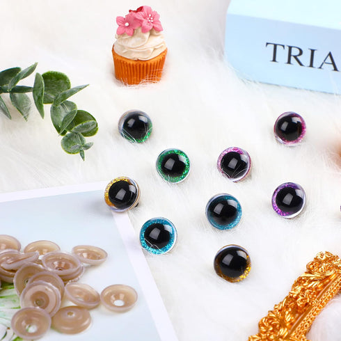 UPINS 180Pcs Safety Eyes and Noses for Amigurumi Large Plastic Craft Crochet Eyes for Stuffed Animals DIY Puppet Bear Toy Doll Making Supplies...