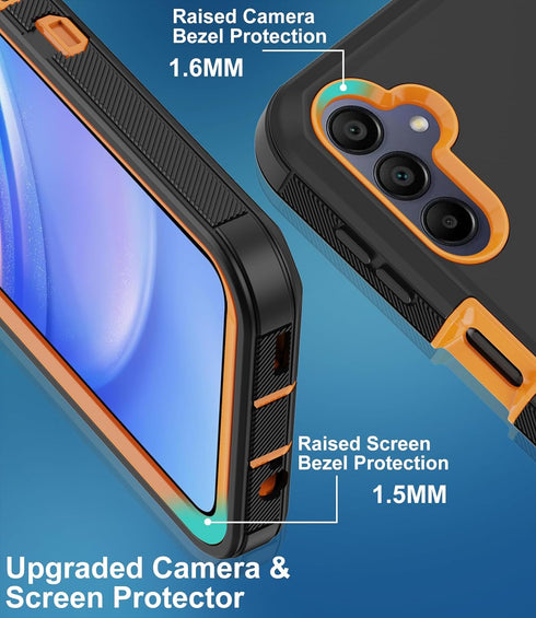 for Samsung Galaxy A15 5G Case,with Built in Screen Protector Heavy Duty Drop Protection,Full Body Rugged Shockproof Dustproof Protective Phone Co...