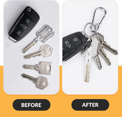 Key Ring Keychain Keyrings Key Chain Holder Clip Key Organizer Key Chain Ring for Men and Women, 3 Pack, Silver...