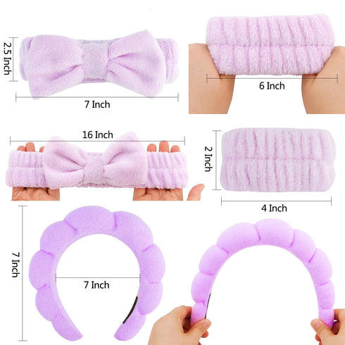 Spa Headband, Skincare Headband, Makeup Headband, Headband for Washing Face, Wrist Bands for Washing Face, Face Wash Headband, Teen Girl Gifts Tre...