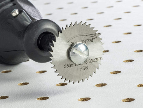 14Pcs Circular Saw Disc Set, HSS Saw Discs Wheel Cutting Blades with 1/4" Shank Mandrel for Dremel Rotary Tools (22mm, 25mm, 32mm, 35mm, 44mm, 50m...